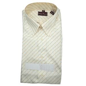 Michael Rossi Vintage 70s‎ Stripe Collared Long Sleeve Button Up Dress Shirt
